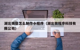 怒江湖北微信怎么制作小程序（湖北微程序科技有限公司）
